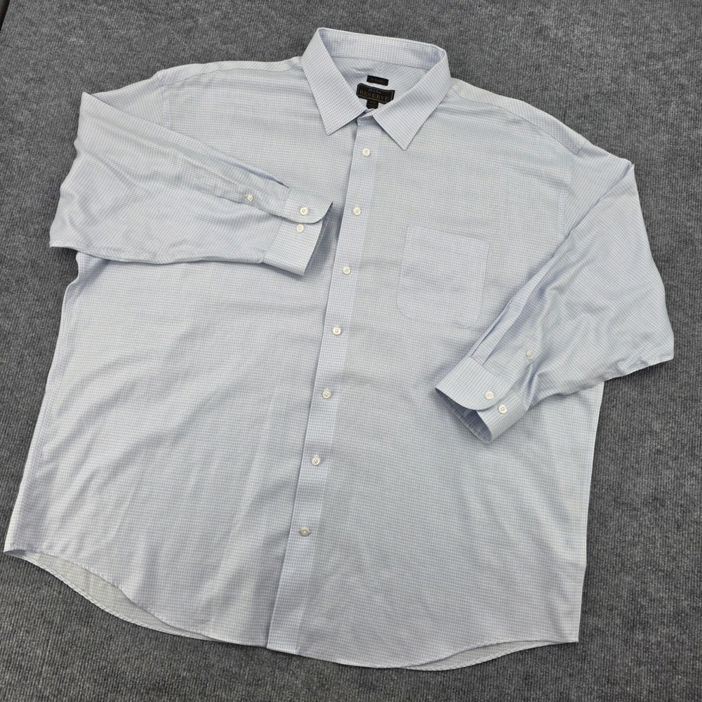 Jos A Bank Reserve Mens Light Blue Egyptian Cotton No Wrinkle Dress Shirt